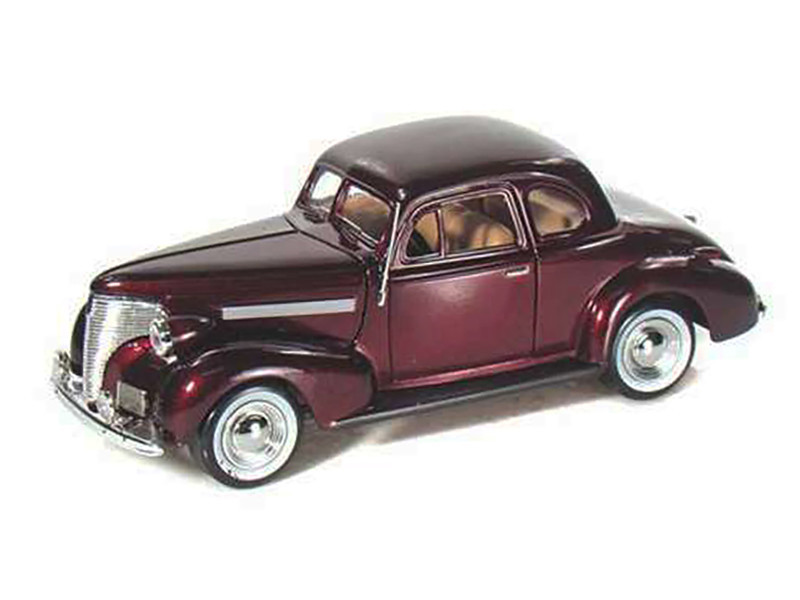 1939 Chevrolet Coupe Burgundy 1/24 Diecast Model Car by Motormax