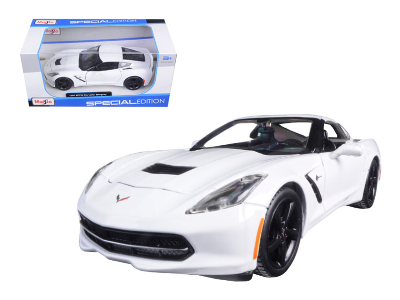 2014 Chevrolet Corvette C7 Stingray White 1/24 Diecast Model