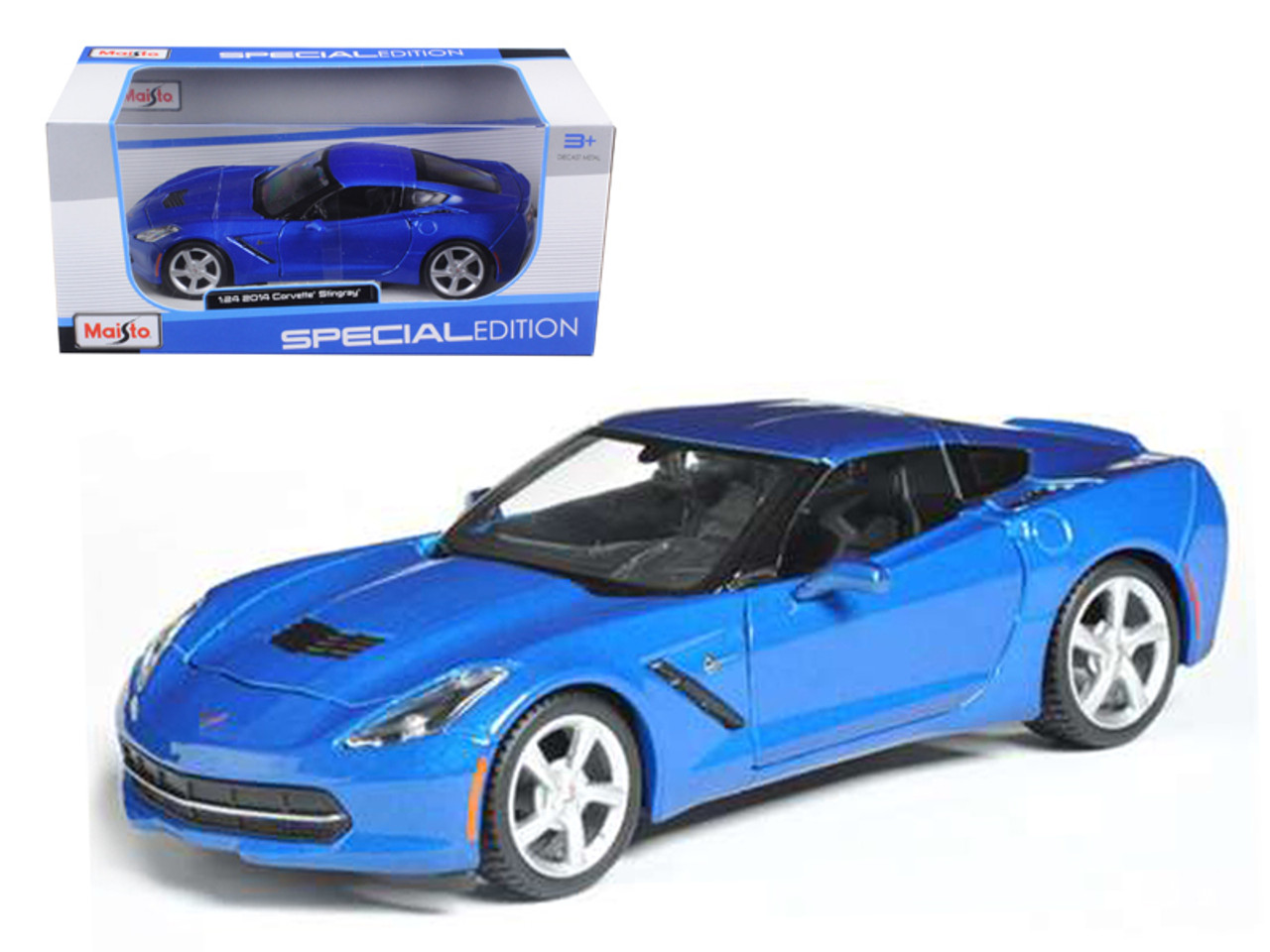 2014 Chevrolet Corvette C7 Coupe Blue 1/24 Diecast Model Car by Maisto