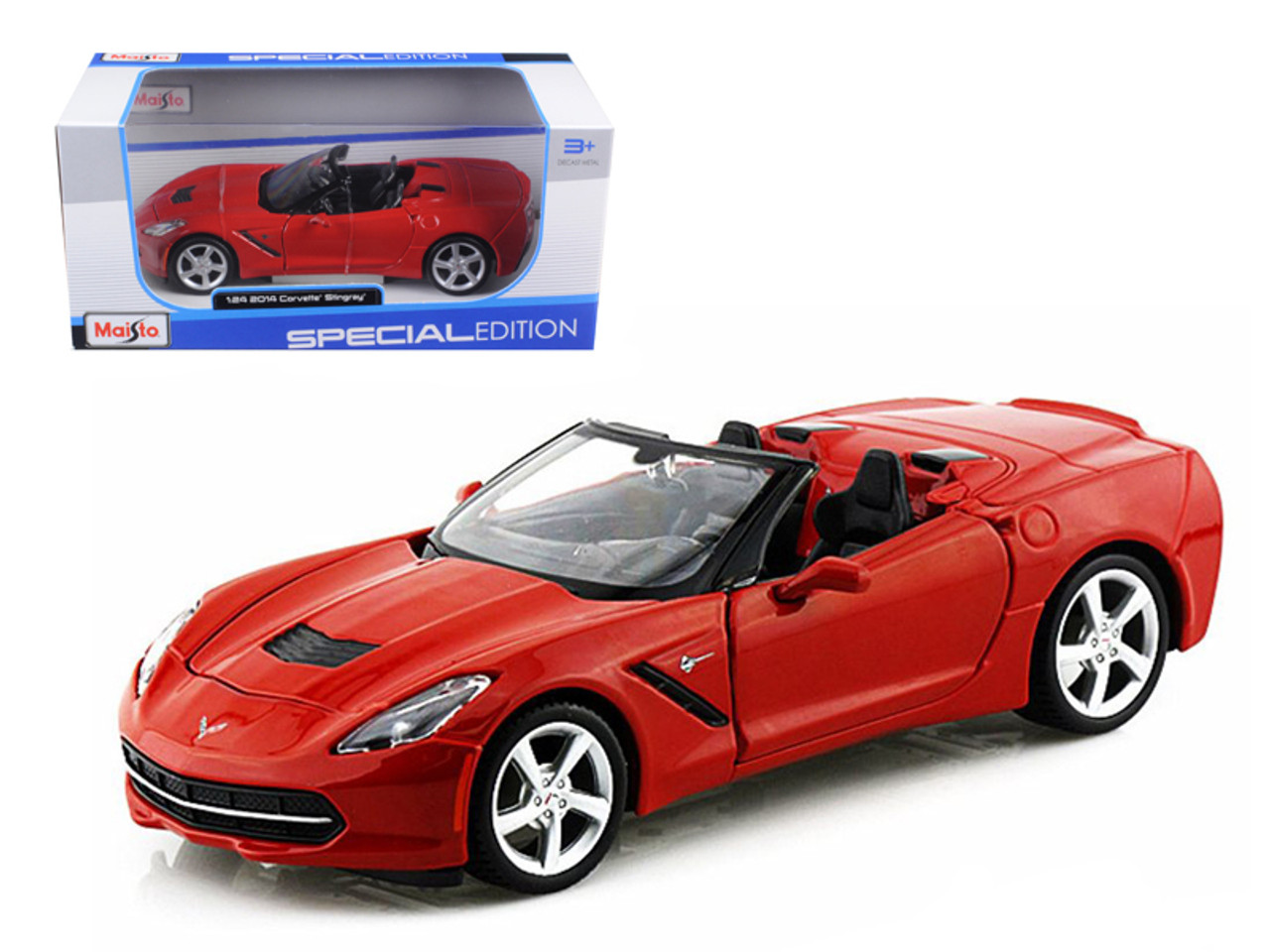 Maisto 2014 Corvette Stingray Z51 特別版 2014 Chevrolet Corvette Stingray C7 Z51 Silver Exc - Walmart.com