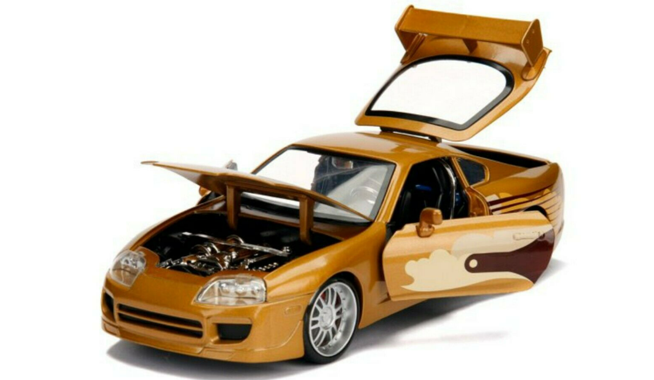 1/24 Jada Slap Jack's Toyota Supra Gold "Fast & Furious" Movie Diecast Model Car