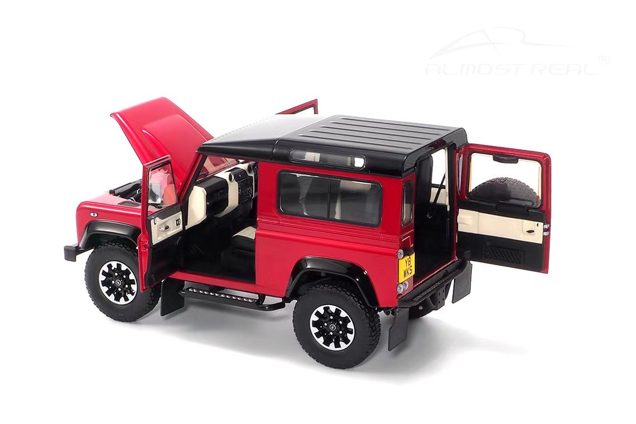 1/18 Almost Real Land Rover Defender 90 Works V8 70th Anniversary (Red) Diecast Car Model Limited 300 Pieces