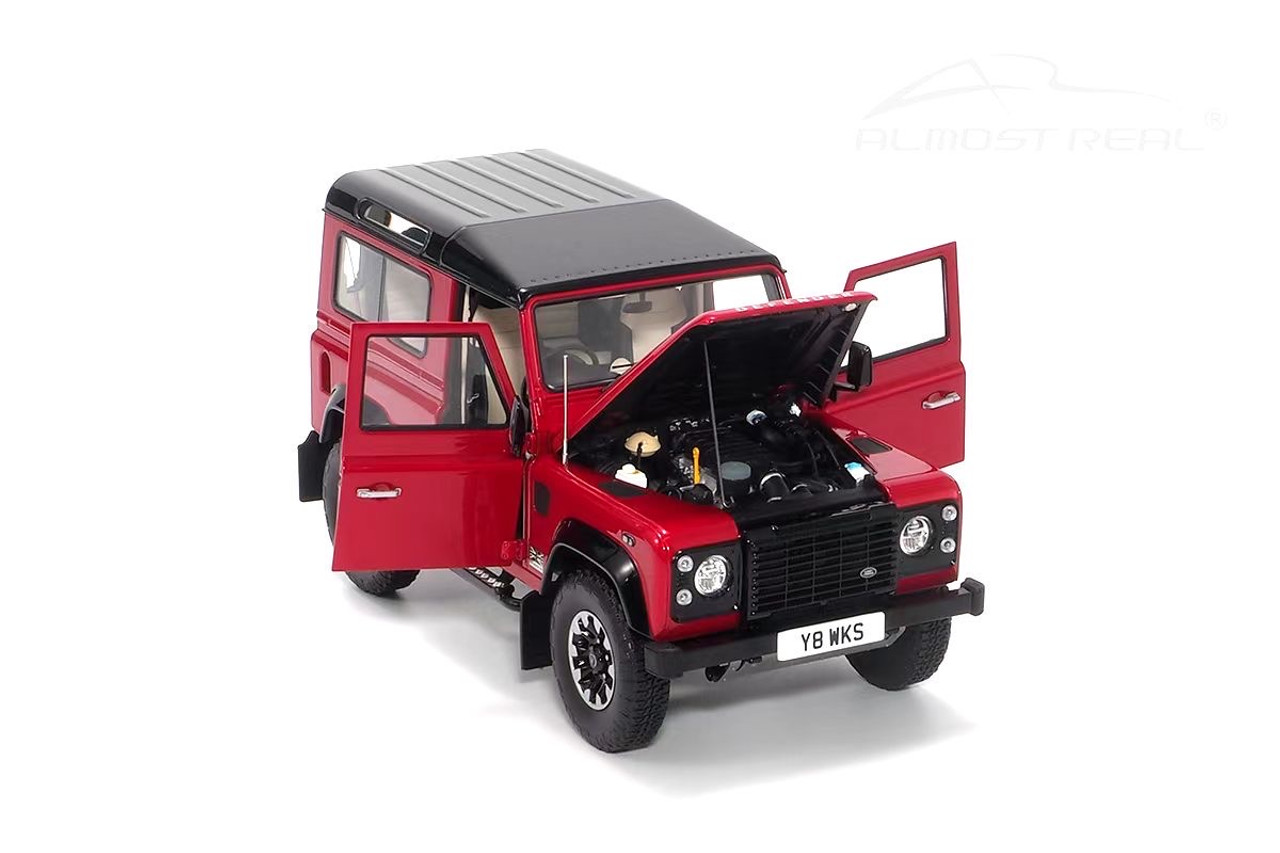 1/18 Almost Real Land Rover Defender 90 Works V8 70th Anniversary (Red) Diecast Car Model Limited 300 Pieces