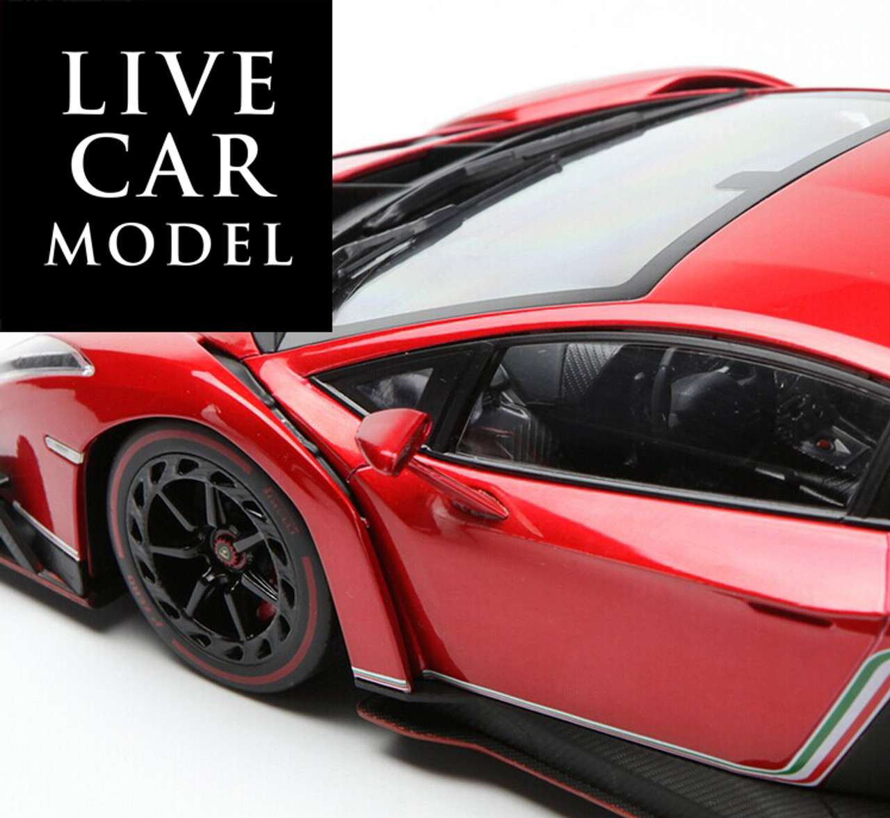 1/18 Kyosho Ousia Lamborghini Veneno Hardtop (Red Pearl with