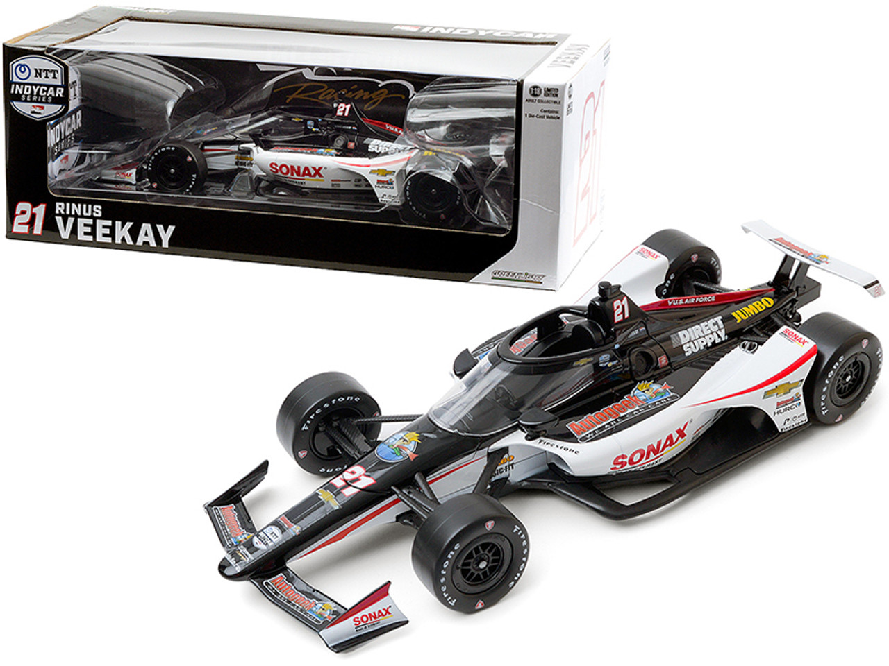 Dallara IndyCar #21 Rinus VeeKay "SONAX" Ed Carpenter Racing "NTT IndyCar Series" (2020) 1/18 Diecast Model Car by Greenlight