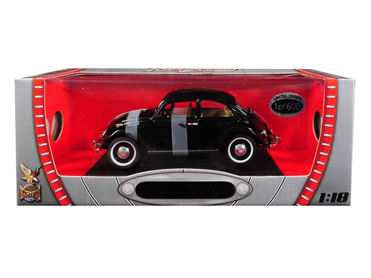 1967 Volkswagen Beetle Black Limited Edition to 600 pieces Worldwide 1/18 Diecast Model Car by Road Signature