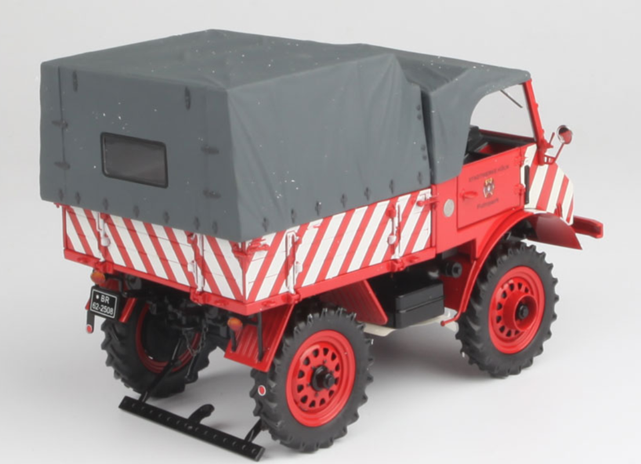 1/18 Schuco Mercedes Benz Unimog 401 Mit Softtop und Plane Stadtwerke Köln Diecast Car Model