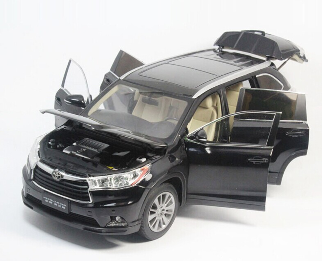 1/18 Dealer Edition 2015 Toyota Highlander (Black) Diecast Car Model