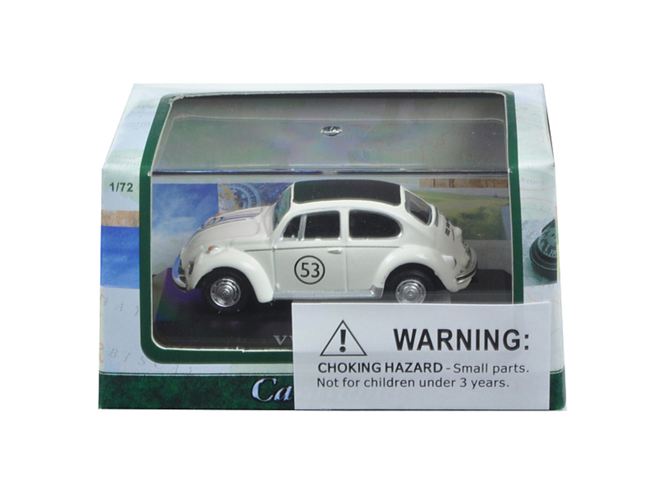 Volkswagen Beetle #53 in Display Case 1/72 Diecast Model Car by Cararama