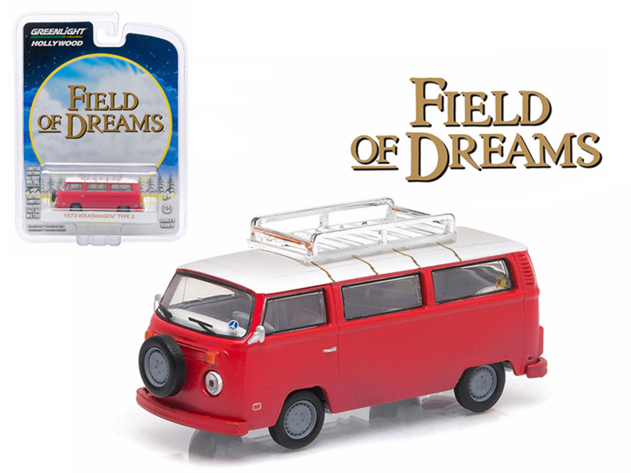 1973 Volkswagen Type 2 (T2B) Bus "Field of Dreams" (1989) Movie Hollywood Series 9 1/64 Diecast Model by Greenlight