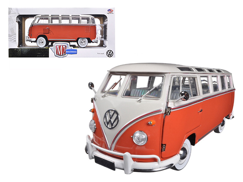 Volkswagen Microbus 1/24 赤白 1960 Volkswagen Microbus Deluxe USA Model Red 1/24 Diecast Model