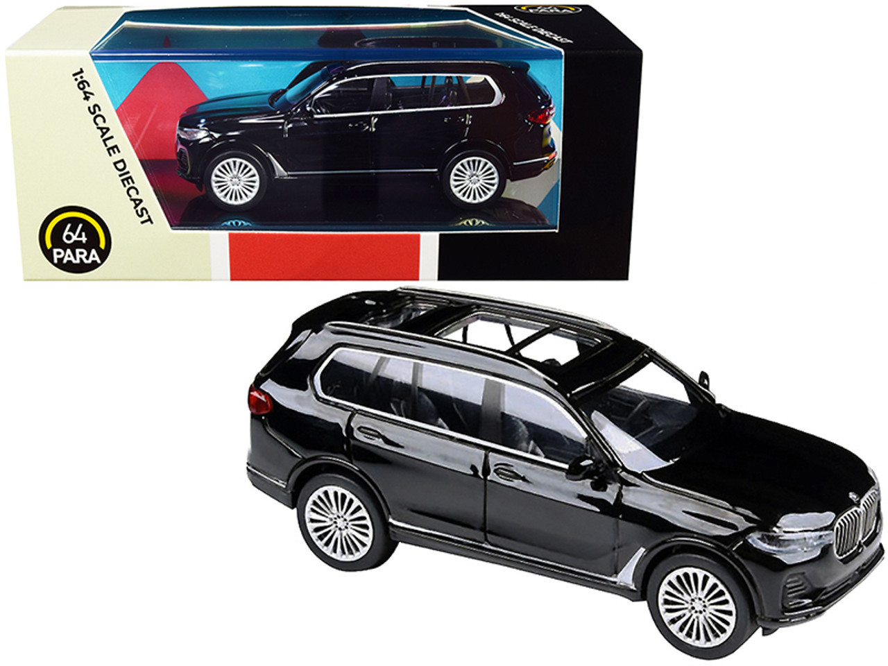 ＊_＊78☆BMW X7 ブラック ミニカー BMW X7 Black 1/64 Diecast Model Car by Paragon - LIVECARMODEL.com