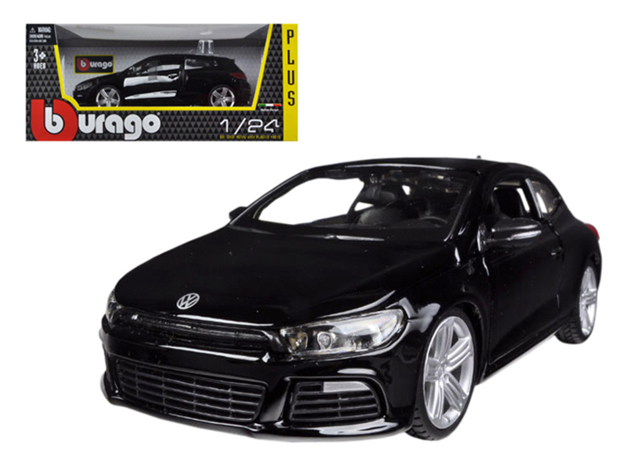 Volkswagen Scirocco R Black 1/24 Diecast Car Model by Bburago