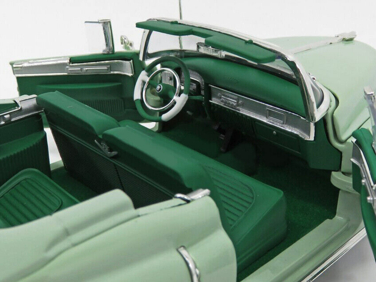 1/18 Auto World 1953 Cadillac Eldorado Convertible Gloss Light Green with Dark Green Interior Diecast Car Model