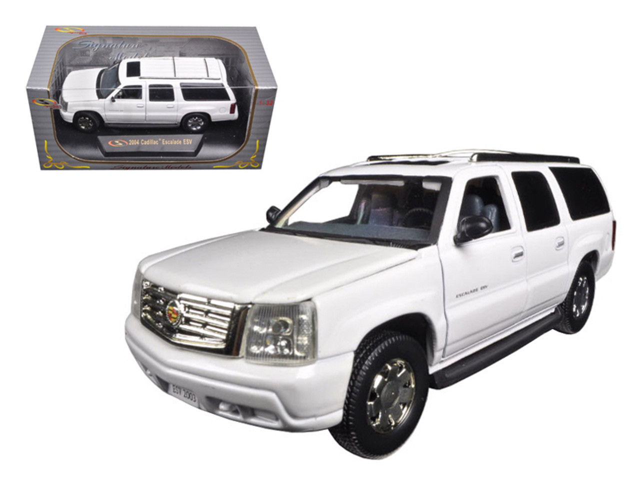 2004 Cadillac Escalade ESV Pearl White 1/32 Diecast Car