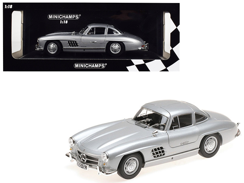 1/18 Minichamps 1955 Mercedes Benz 300 SL (W198) Silver Limited
