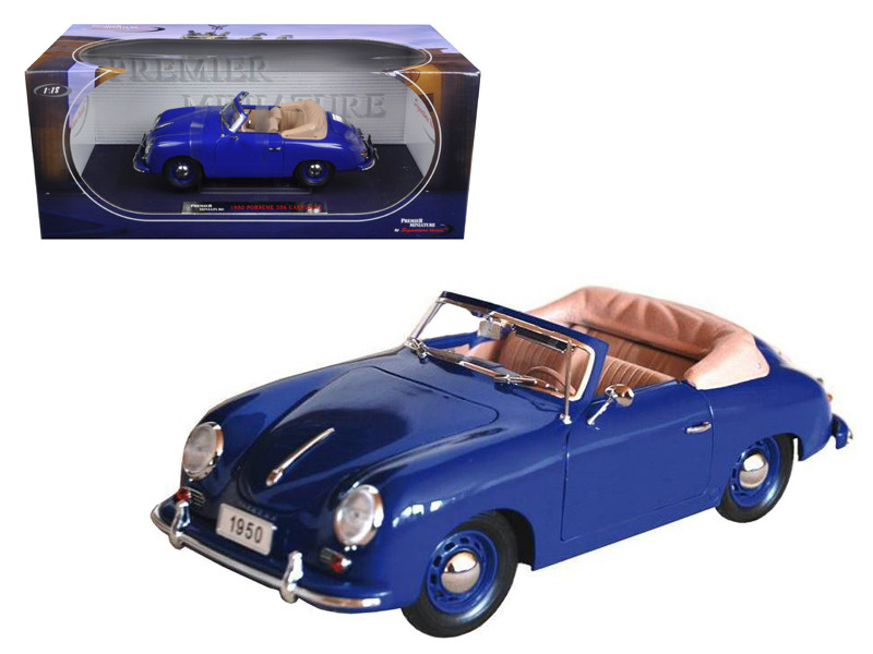 1950 Porsche 356 Convertible Blue 1/18 Diecast Model Car by