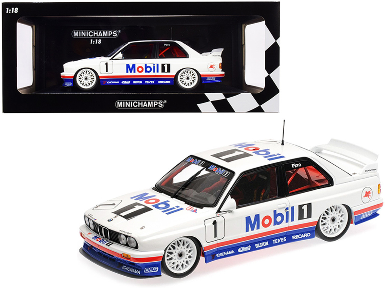 BMW M3 #1 Emanuele Pirro (BMW M-Team Schnitzer) Winner Macau Guia Race (1992) Limited Edition to 300 pieces Worldwide 1/18 Diecast Model Car by Minichamps