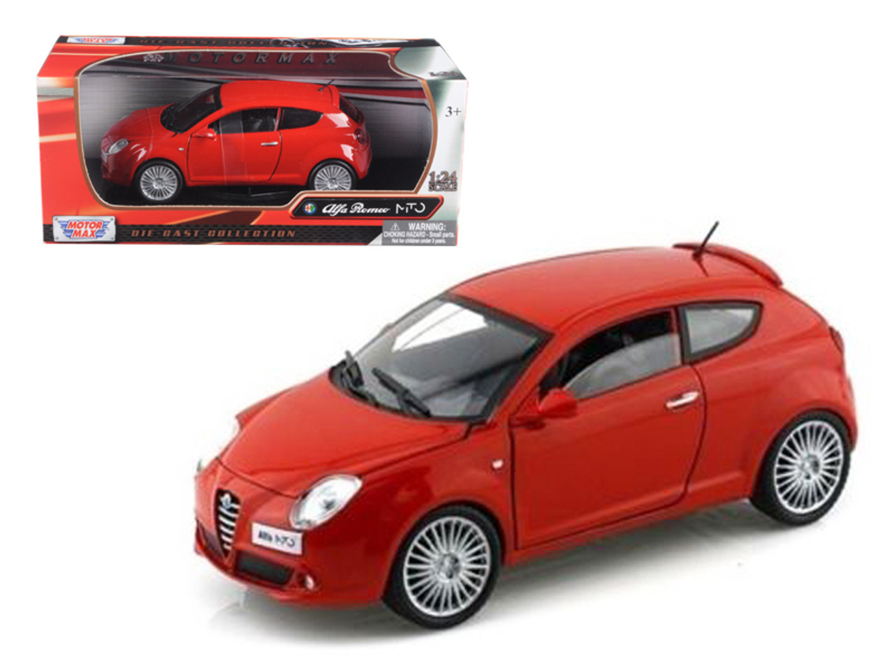 Alfa Romeo Mito Red 1/24 Diecast Car Model by Motormax