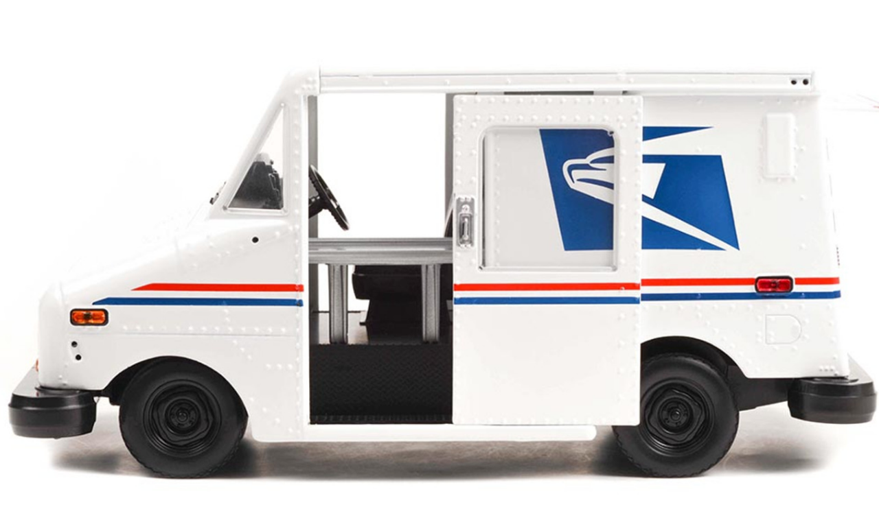 1/18 Greenlight United States Postal Service (USPS) Long-Life Postal Delivery Vehicle (LLV) White Diecast Car Model