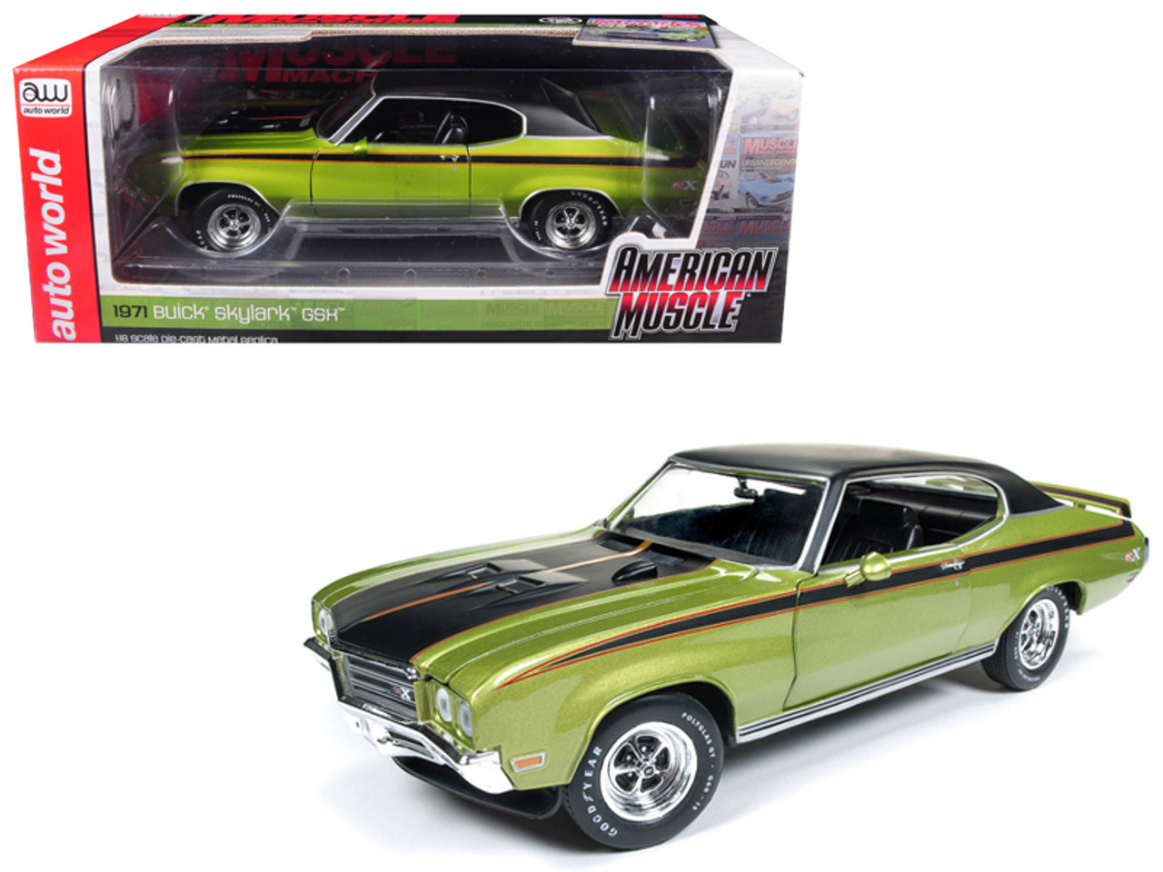 1971 Buick Skylark GSX Limemist Green with Black Hardtop and