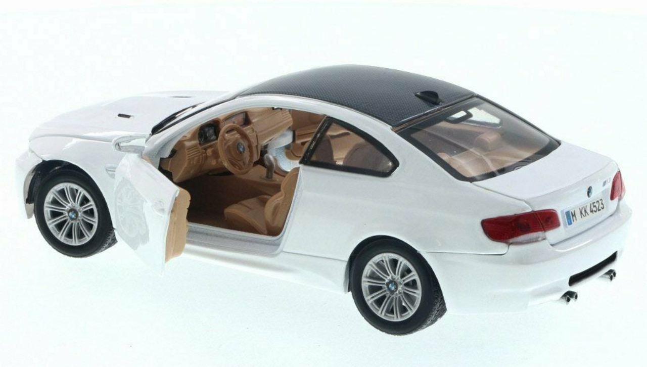 BMW M3 E92 Coupe White 1/24 Diecast Model Car by Motormax