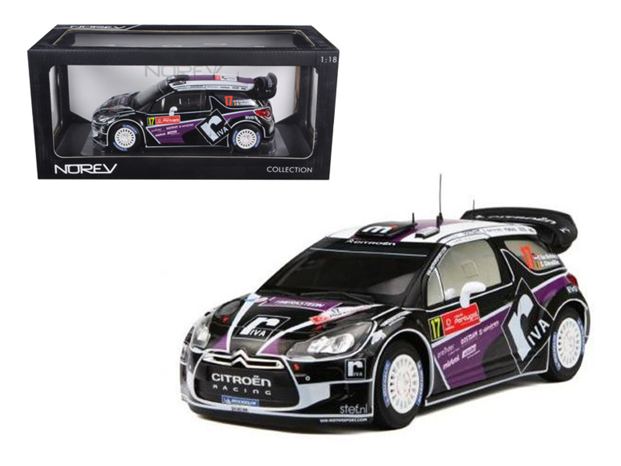 Citroen DS3 #17 WRC Rally Portugal 2012 Merksteijn Jr / Chevallier 1/18 Diecast Car Model by Norev