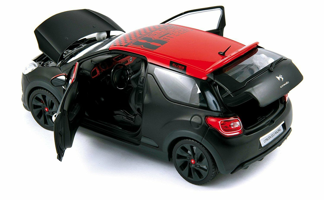 2012 Citroen DS3 Racing S.Loeb Matt Black 1/18 Diecast Car Model by Norev