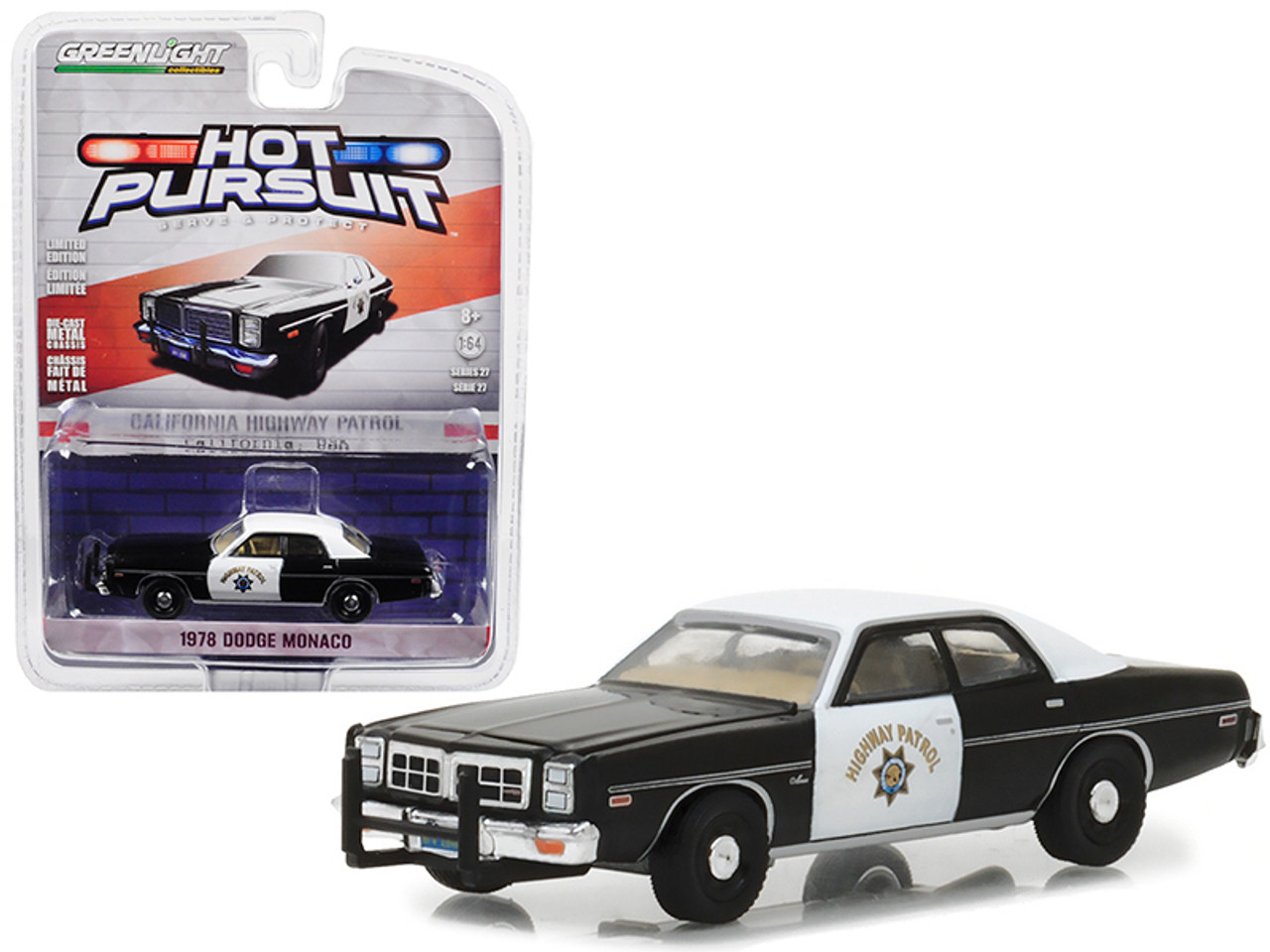 1978 Dodge Monaco California Highway Patrol Hot Pursuit Series 27 1/64 Diecast Model Car by Greenlight