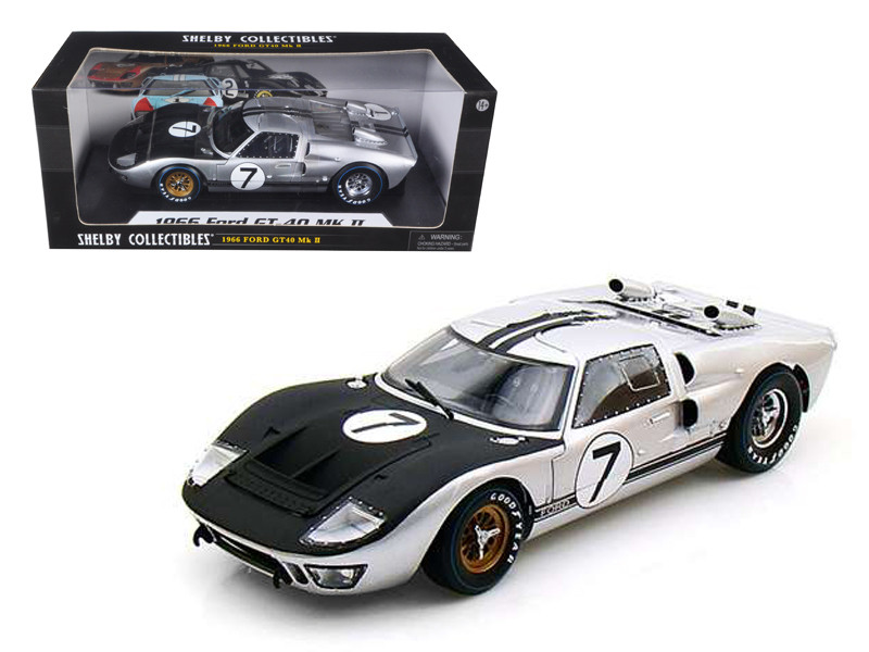 1966 Ford GT40 MKII Shelby Collectibles 1:18 Scale Diecast Car - Gold Edition, Blue, New In Box (Model SHELBY411)