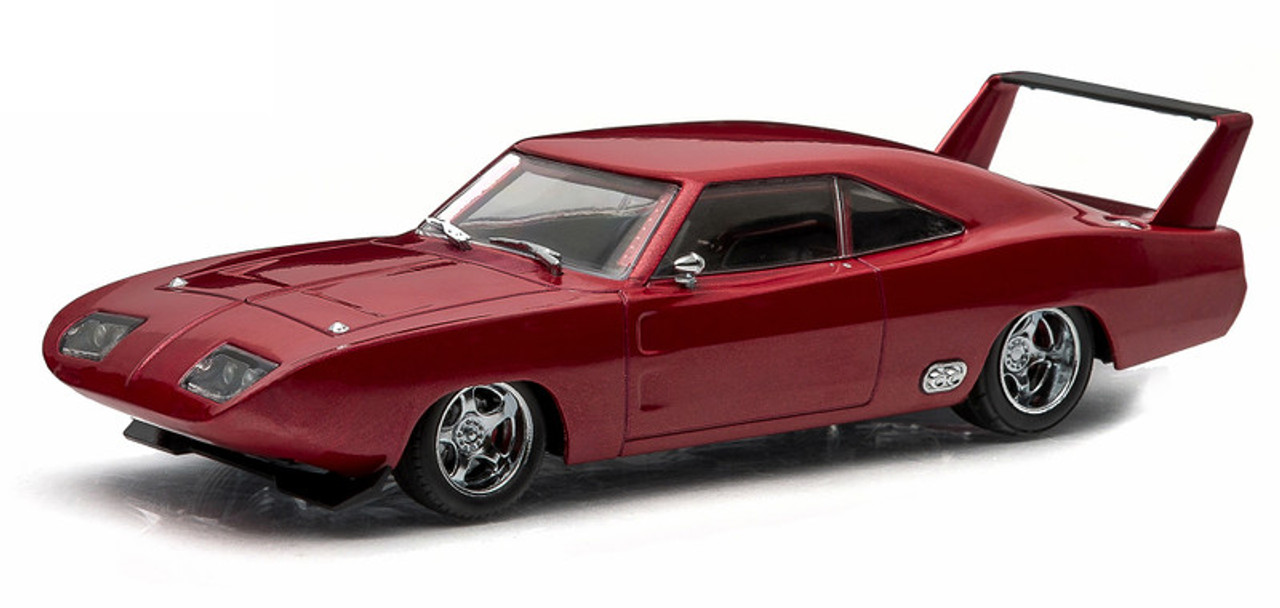 Dom's 1969 Dodge Charger Daytona Maroon "Fast and Furious 6" Movie (2013) 1/43 Diecast Model Car by Greenlight Dom's 1969 Dodge Charger Daytona Maroon "Fast and Furious 6" Movie (2013) 1/43 Diecast Model Car by Greenlight