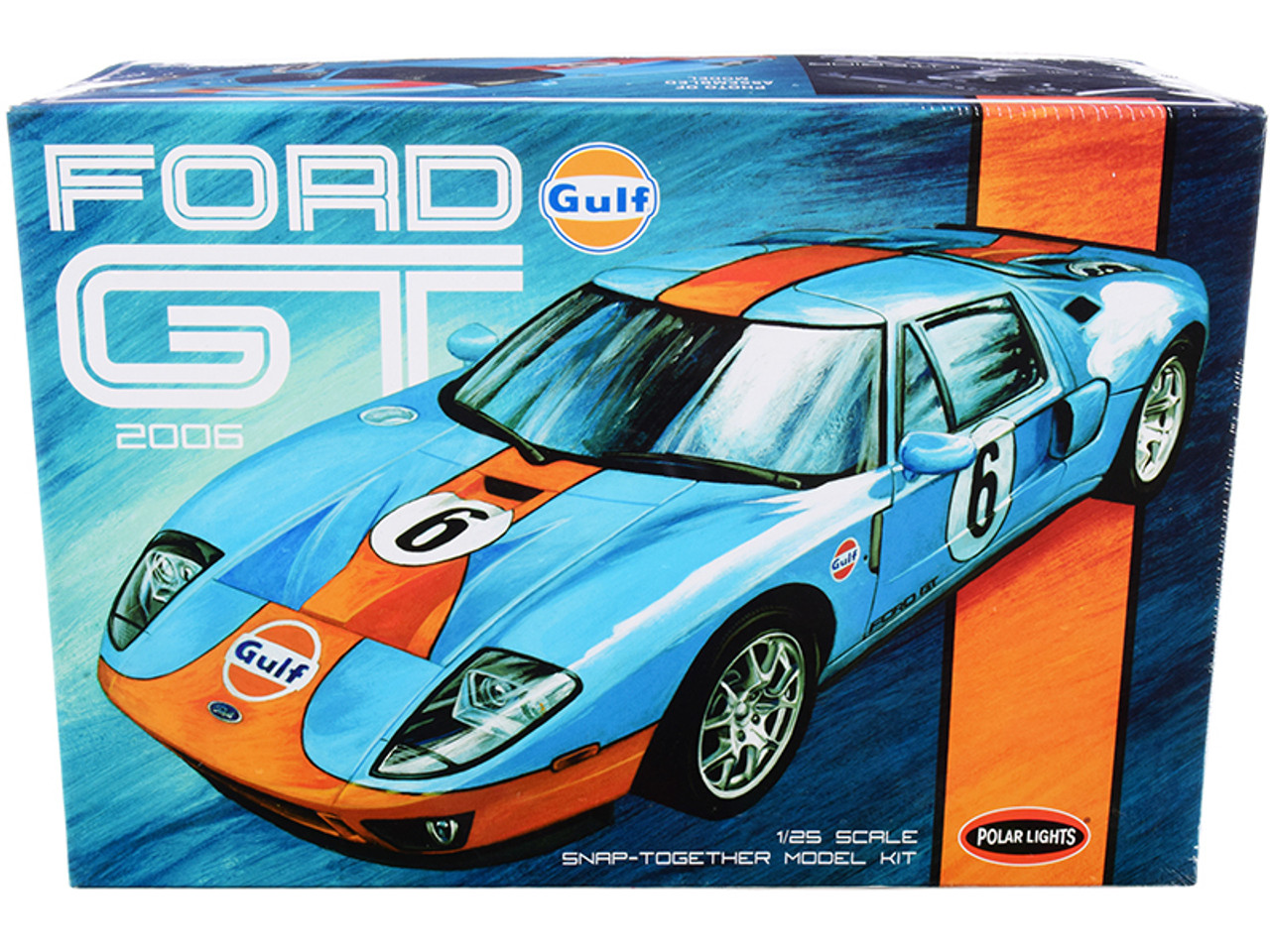 Skill 2 Snap Model Kit 2006 Ford GT "Gulf Oil" 1/25 Scale Model by Polar Lights