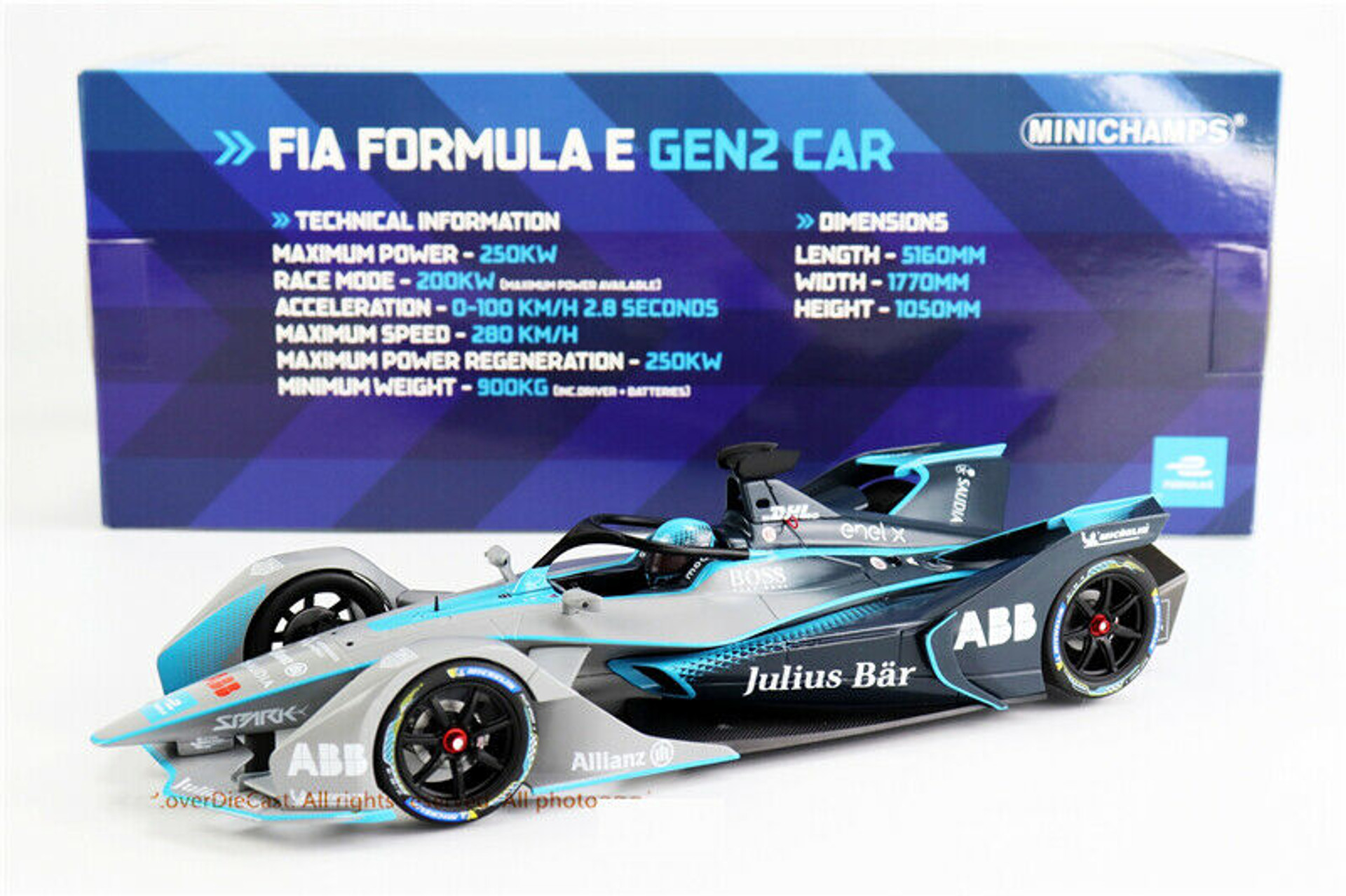 Formula E Gen2 Diecast Model Car 1/18 LIVECARMODEL