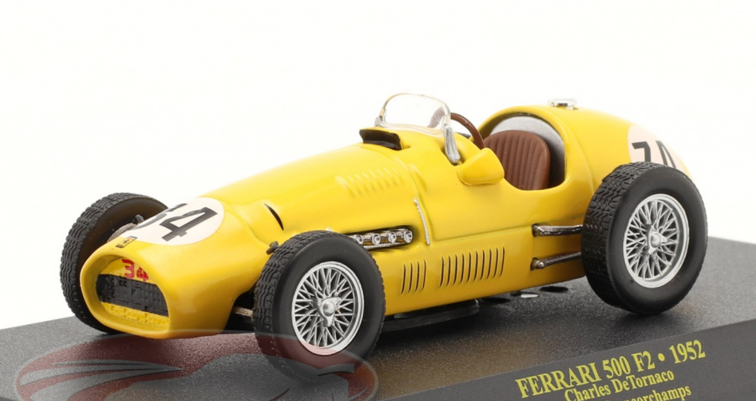 1/43 Altaya 1952 Charles De Tornaco Ferrari 500 F2 #34 Formula 1 Car ...