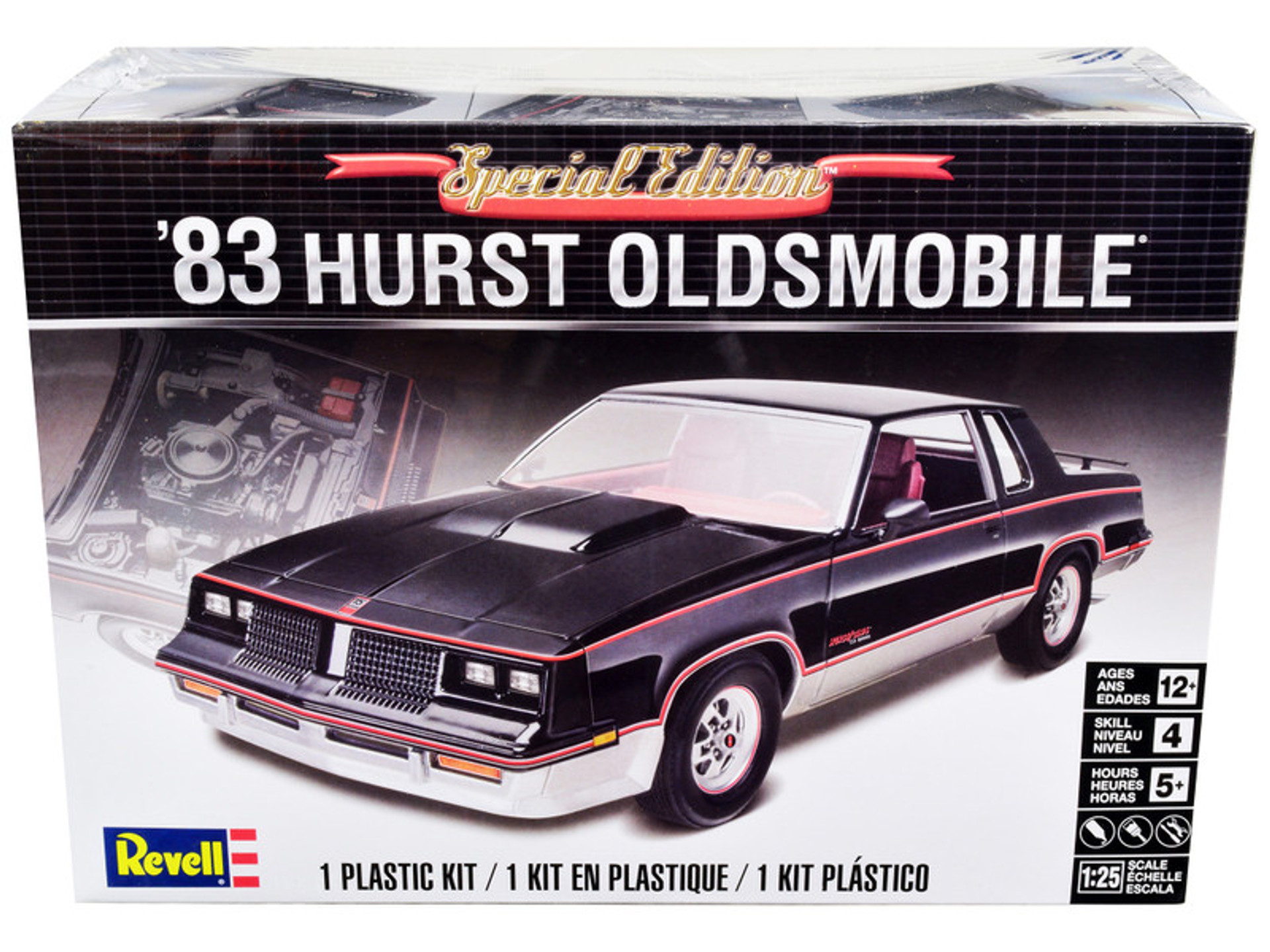 Level 4 Model Kit 1983 Oldsmobile Hurst Cutlass Special Edition 125 Scale Model By Revell