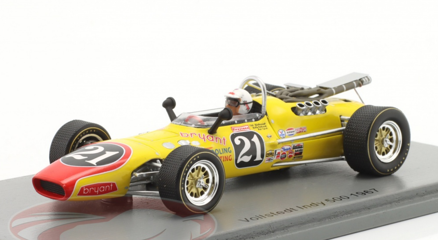 Miniature Spark S5768 Vollstedt N°21, Indy 500 1967, Cale Yarborough, 1/43, Neuve
