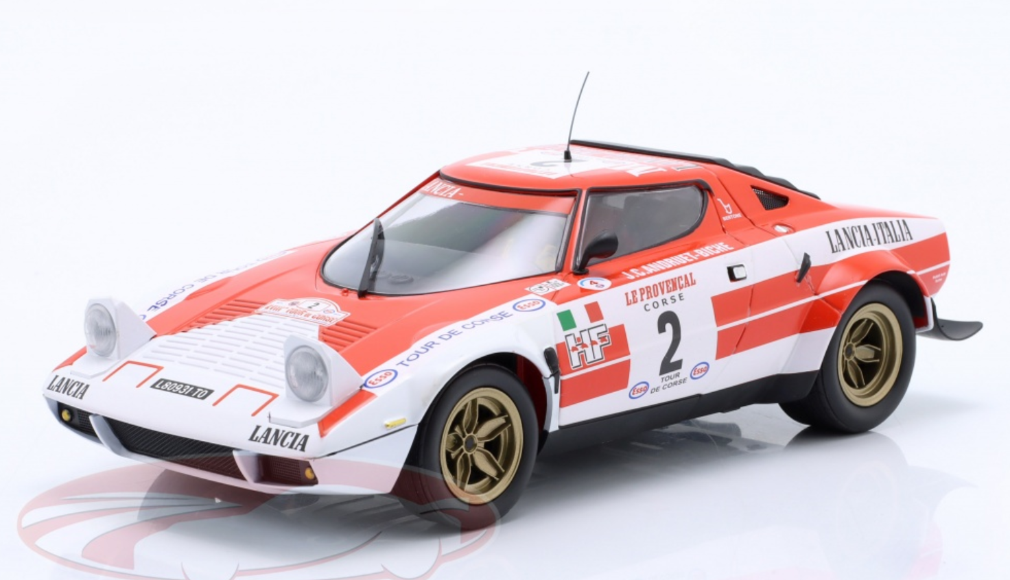 Minichamps 1:18 Lancia Stratos #2 ganador Tour de Corse 1974 Andruet