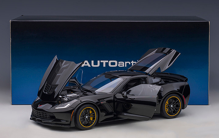 1/18 AUTOart Chevrolet Chevy Corvette C7 Z06 C7R Edition (Gloss Black) Car Model