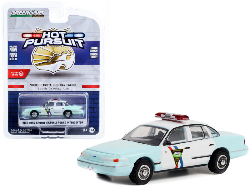 Greenlight 1/64 Scale 1980-91 Ford LTD Crown Victoria Police Car – Hot Pursuit Model With Light Bar - View #10