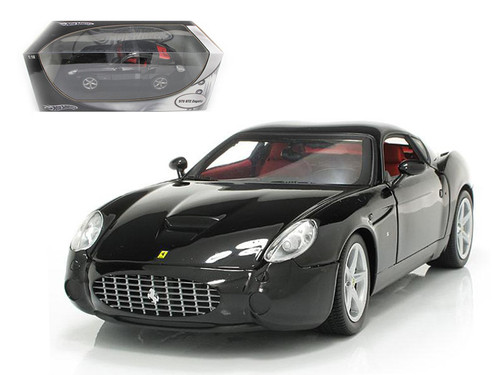 ミニカー FERRARI 575 GTZ 1:18 Ferrari 575 GTZ Zagato Black 1/18 Diecast Model Car by Hotwheels