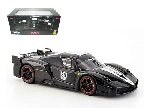 Ferrari Enzo FXX Diecast Car Model Black #28 Elite Limited Edition 1/43 Diecast Model Car by Hotwheels