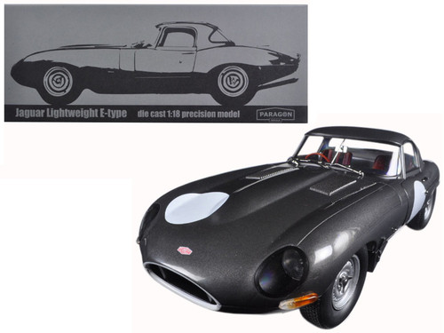 Jaguar Lightweight E-Type Continuation Gunmetal 1/18 Diecast Model Car by Paragon