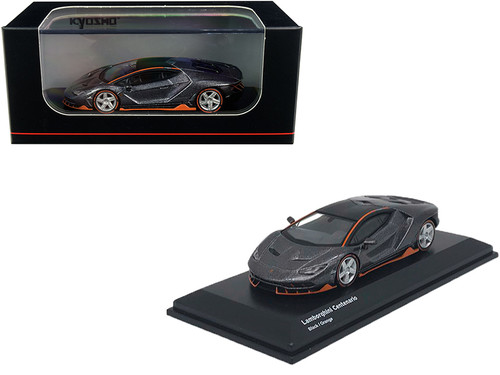 Lamborghini Centenario Black Metallic with Orange Accents 1/64