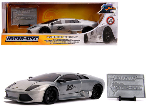 Lamborghini Murcielago Raw Metal "Hyper-Spec" "Jada 20th Anniversary" 1/24 Diecast Model Car by Jada