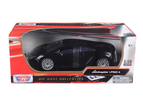 Lamborghini Gallardo LP560-4 Black 1/18 Diecast Car Model by Motormax