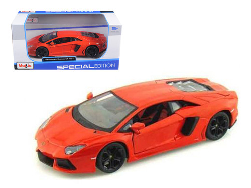 Lamborghini Aventador LP700-4 Orange 1/24 Diecast Model Car by Maisto