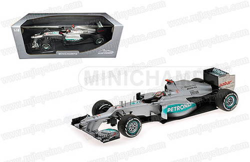 1/18 Minichamps 2012 Mercedes-Benz AMG Peteronas Belgium 300TH GP Michael Schumacher (silver) Diecast Car Model Limited