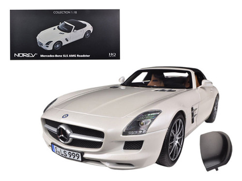 2011 Mercedes SLS AMG Roadster Pearl White 1/18 Diecast Car Model Norev