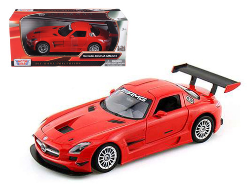 Mercedes SLS AMG GT3 Red 1/24 Diecast Car Model by Motormax