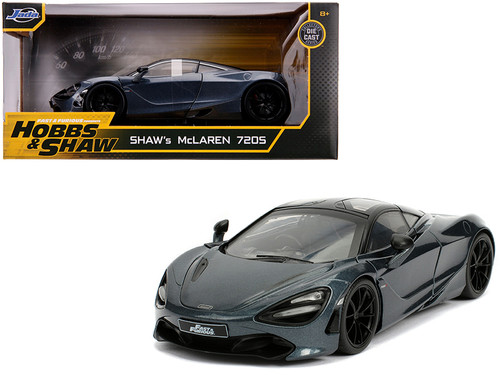 1/24 Jada Shaw's McLaren 720S RHD (Right Hand Drive) Metallic Gray "Fast & Furious Presents: Hobbs & Shaw" (2019) Movie Diecast Model Car